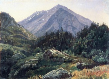 ウィリアム・スタンリー・ハゼルタイン Painting - 山の風景 スイスの風景 ルミニズム ウィリアム・スタンリー・ハゼルタイン